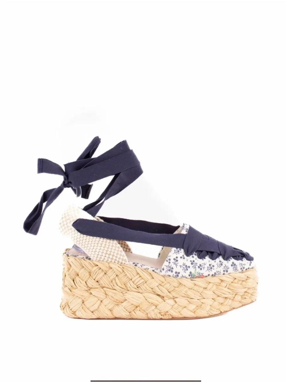 MASON CLOSED TOE PLATFORM ESPADRILLE  NAVY FLORAL  Loeffler Randall